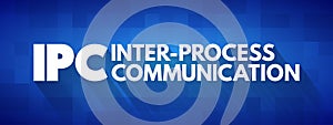 IPC - inter-process communication acronym, technology concept background photo