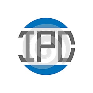IPC letter logo design on white background. IPC creative initials circle logo concept. IPC letter design photo