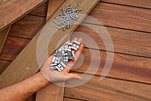 Ipe deck wood installation screws clips fasteners photo