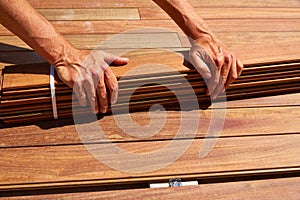 Ipe decking deck wood installation clips fasteners photo