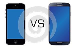 Iphone 5 black vs Samsung Galaxy S4 black