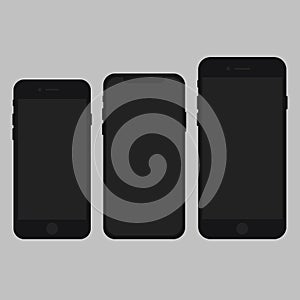 IPhone X, 7s, 7 Plus Vector Flat