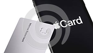 Apple Card logo on the screen