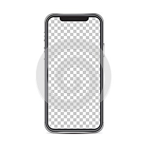 IPhone mockup screen png can be used to identify your needs isolated on background. photo