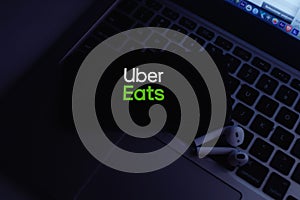 Iphone with the new Uber Eats logo