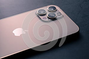 IPhone12 Pro Max rear camera lens, the triple camera system of ultra wide, wide and telephoto lenses