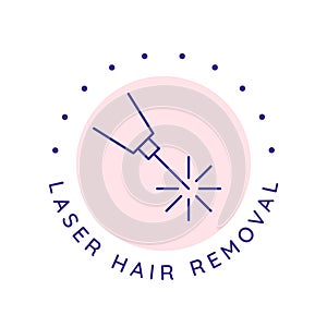 IPL Laser hair removal verctor illustration concept