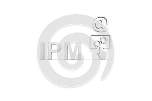 IPM concept white background 3d