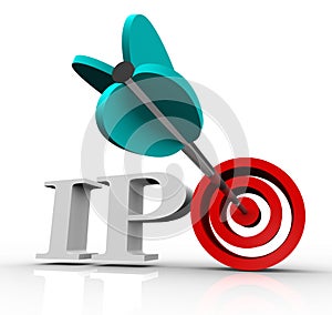 Ipo Initial Public Offering Arrow Target Stock Market