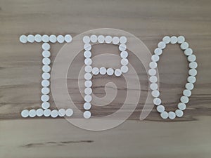 IPO text can be used in background for pharmaceutical companies.