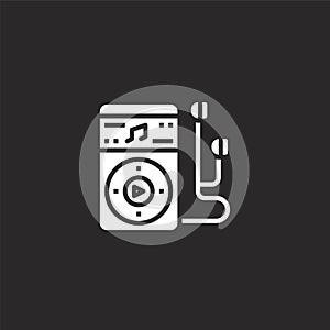 ipod icon. Filled ipod icon for website design and mobile, app development. ipod icon from filled retro collection isolated on