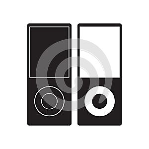 Ipod icon Vector Illustration. Music Player Flat Sign. isolated on White Background.