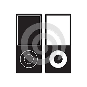 Ipod icon Vector Illustration. Music Player Flat Sign. isolated on White Background. photo
