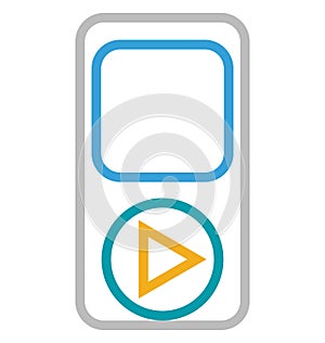 Ipod Isolated Line Vector Icon editable