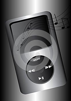 iPod and musical notes photo