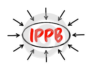 IPPB Intermittent Positive Pressure Breathing - respiratory therapy treatment for people who are hypoventilating, acronym text