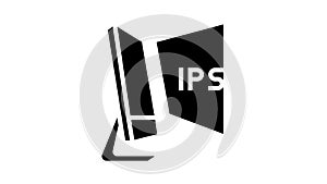 ips computer display glyph icon animation