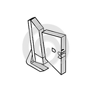 ips computer display isometric icon vector illustration