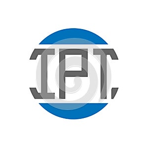 IPT letter logo design on white background. IPT creative initials circle logo concept. IPT letter design photo