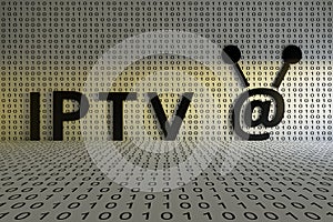 IPTV concept text sunlight 3D