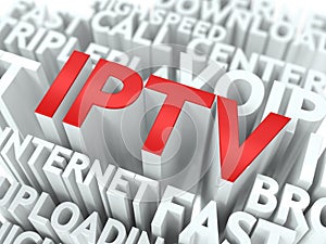 IPTV. The Wordcloud Concept.