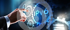 IPV6. New version of the Internet protocol. Modern technology concept