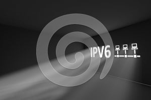 IPV6  rays volume light concept