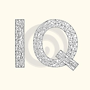 IQ hand drawn coloring book. Intelligence quotient design vector illustration.