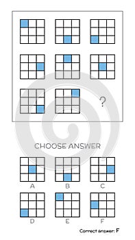 IQ test. Choose answer