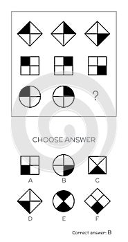 IQ test. Choose correct answer photo