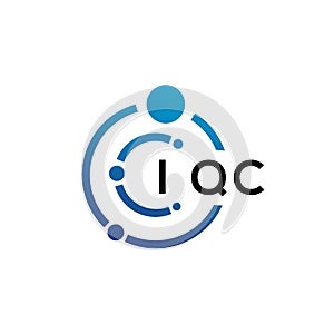 IQC letter technology logo design on white background. IQC creative initials letter IT logo concept. IQC letter design