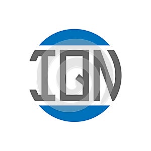 IQN letter logo design on white background. IQN creative initials circle logo concept. IQN letter design