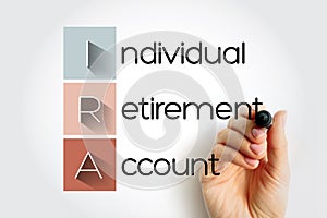 IRA - Individual Retirement Account is a form of pension provided by many financial institutions that provides tax advantages for