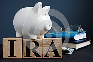 IRA individual retirement account written on cubes