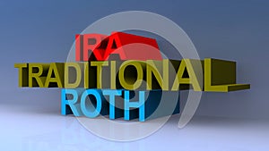 Ira traditional roth on blue
