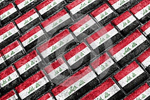 Irak Flag Urban Grunge Pattern photo