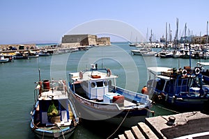 Iraklio port in Crete