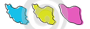 Iran vector country map in three levels of smoothness photo