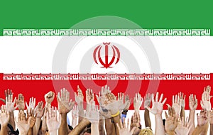 Iran Country Flag Liberty National Concept