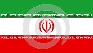 Iran flag icon in flat style. National sign vector illustration. Politic business concept
