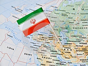Írán vlajka na 