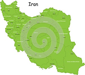 Iran map photo
