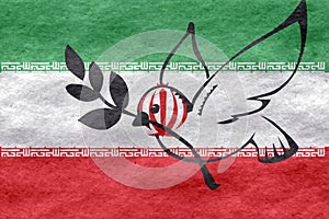 Iran peace dove concept