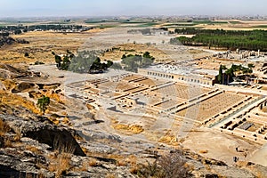 Iran. Persia. Ruins of Persepolis. Ancient Achaemenid kingdom. View from above.