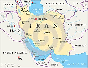 Iran Political Map photo