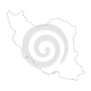 Iran vector country map outline