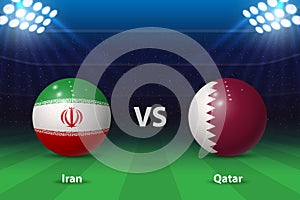 Iran vs Qatar. knockout Semi-final stage Asia 2023, Soccer score