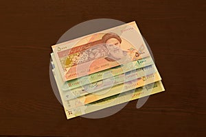 Iranian Banknotes, 5000 rials, 10000 rials, 20000 rials, 50000 rials and 100000 rials