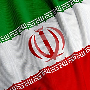 Iranian Flag Closeup photo