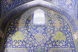 Iranian mosque blue tiles